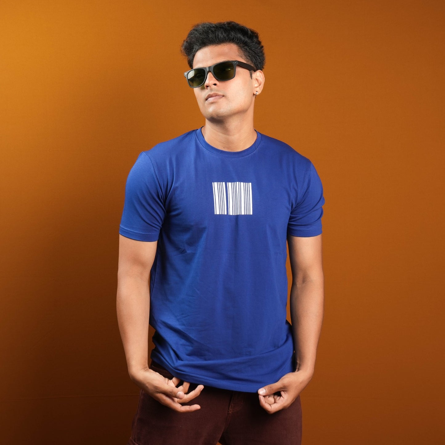 REGULAR FIT FRONT & BACK PRINTED CASUAL  T - SHIRT