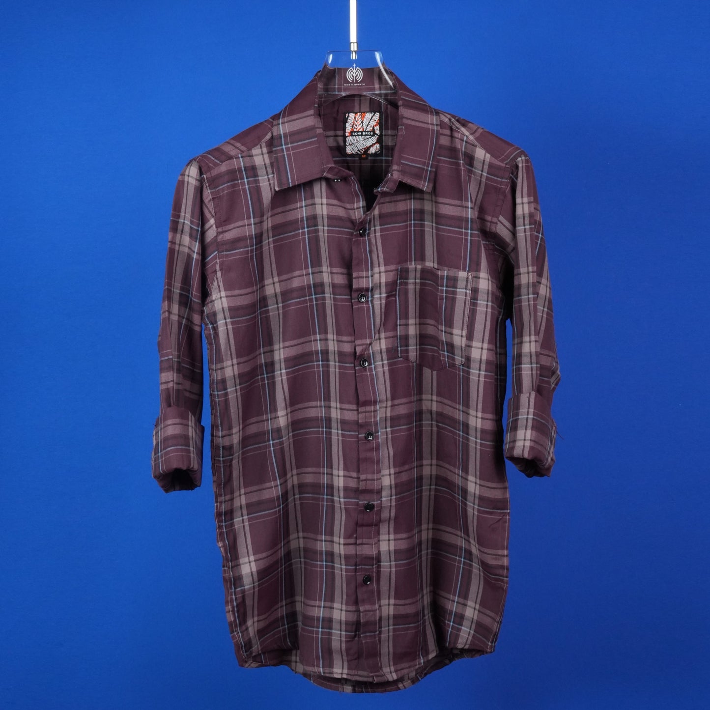 MEN'S CHECKS REGULAR FIT FULL SLEEVES COTTON SHIRT