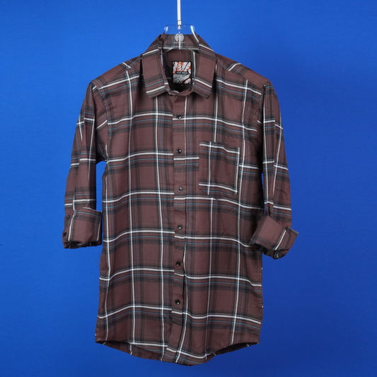 MEN'S CHECKS REGULAR FIT FULL SLEEVES COTTON SHIRT