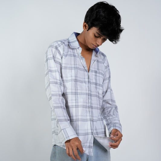 Pure Sophistication: Sonibros White Checkered Shirt