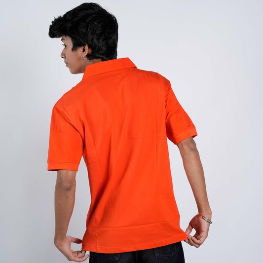 SONIBROS Vibrant Orange Men's Crewneck T-Shirt ( AVAILABLE IN L SIZE )