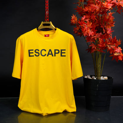 Sunshine Escape: Yellow Printed T-Shirt ( AVAILABLE IN  M, L , XL