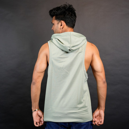 Breezy Bliss: Sleeveless Hoodie in Soft Summer Hues ( AVAILABLE IN  M, L , XL )