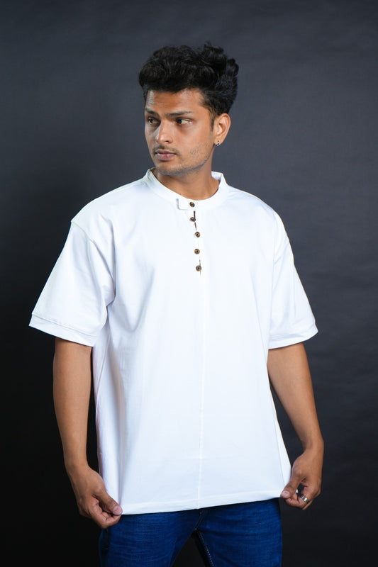 Pure White Classic: Essential Men's Cotton T-Shirt ( available in XL size )