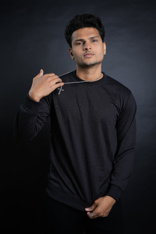 Midnight Classic: Black Full Sleeve T-Shirt