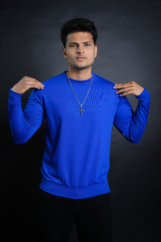 Blue Color Full Sleeve T-Shirt