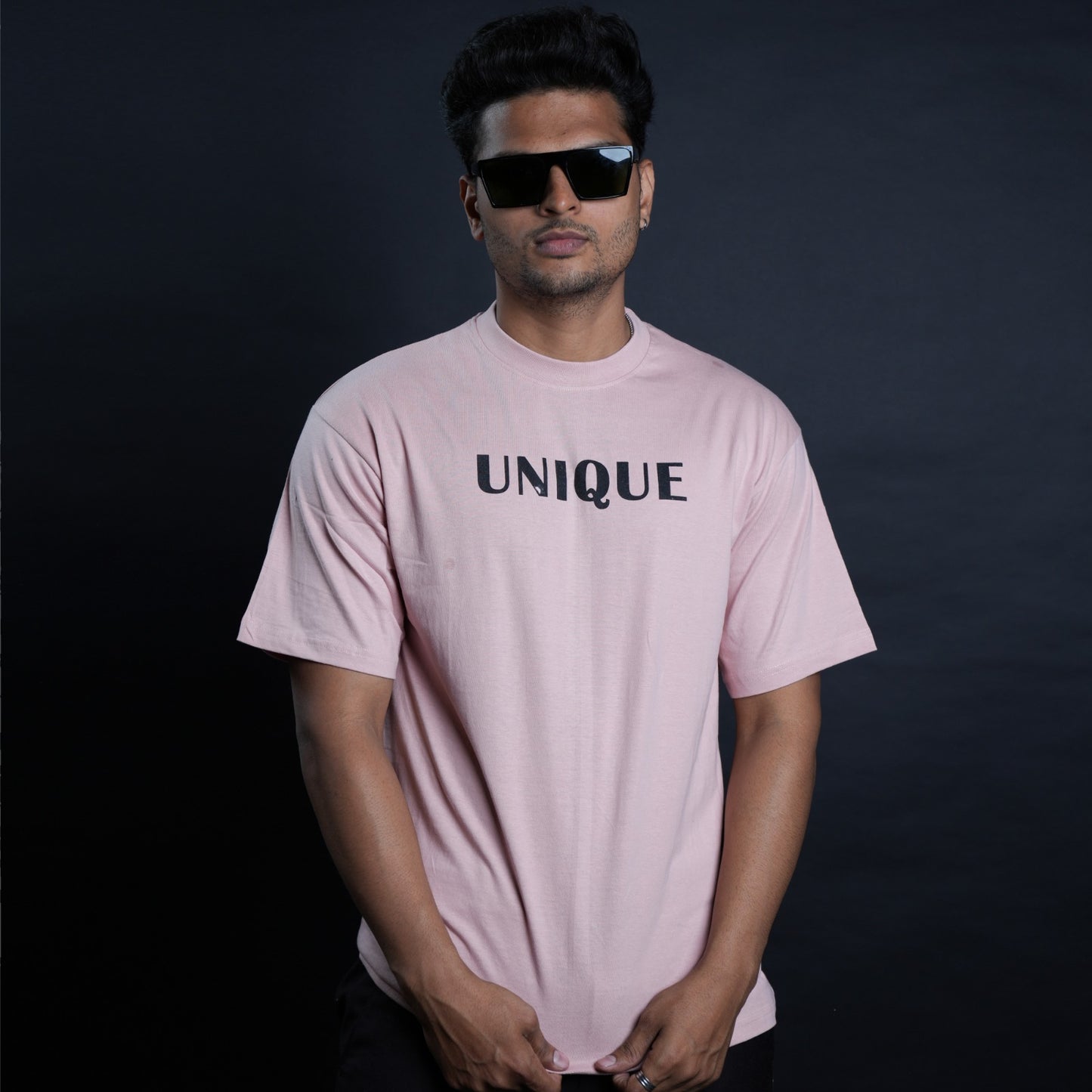 Whimsical Blush: Baby Pink Printed T-Shirt ( Available in M Size )
