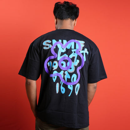 Over Sized Front & Back Print T- Shirt