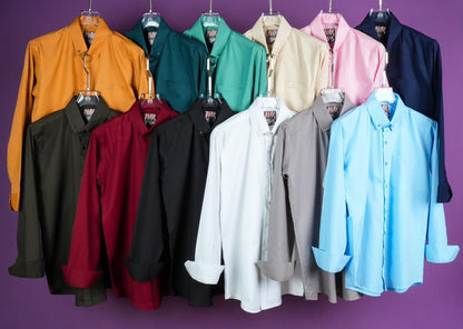 FULL SLEEVES COTTON  PLAIN SHIRT'S FOR MEN'S