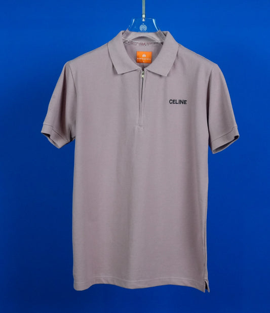 Polo Zip Casual T-Shirt Half Sleeves