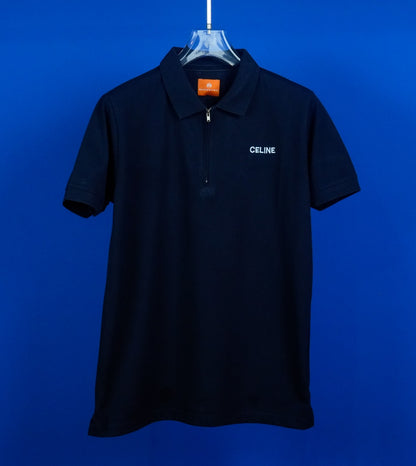 Polo Zip Casual T-Shirt Half Sleeves